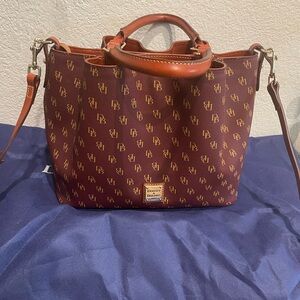 Dooney & Bourke Burgundy Monogram Shoulder Bag